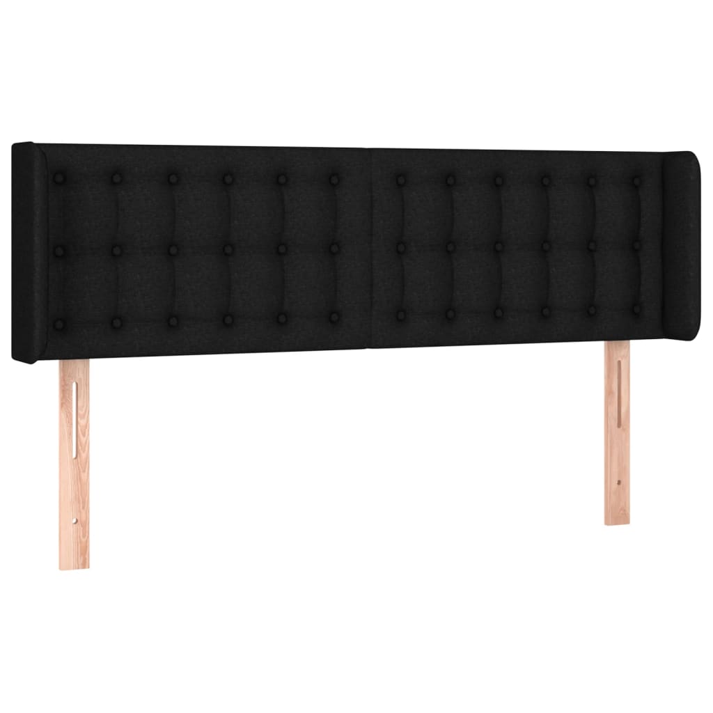 LED uzglavlje crno 147x16x78/88 cm od tkanine