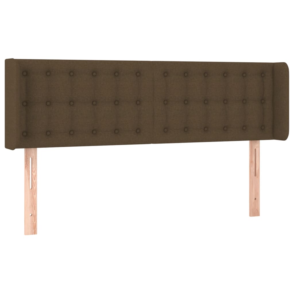 LED uzglavlje tamnosmeđe 147x16x78/88 cm od tkanine