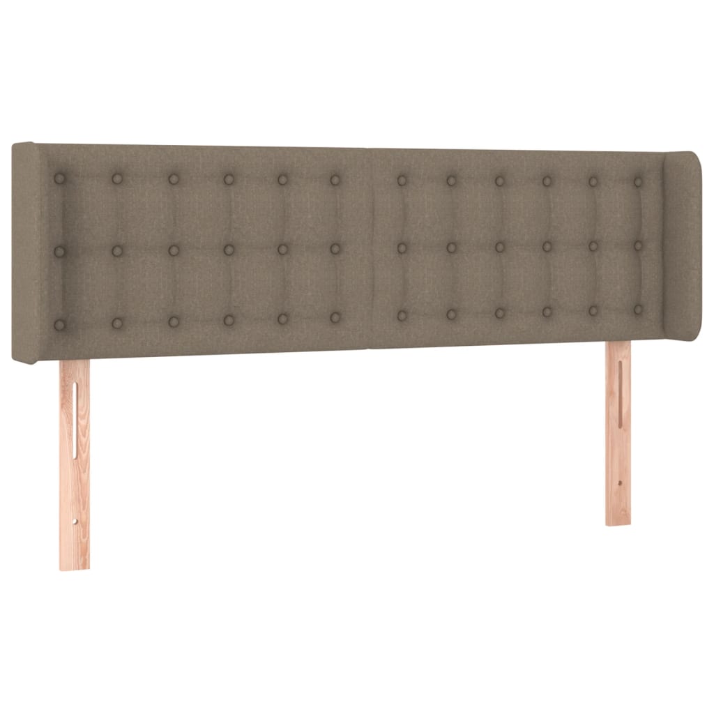 LED uzglavlje smeđesivo 147x16x78/88 cm od tkanine
