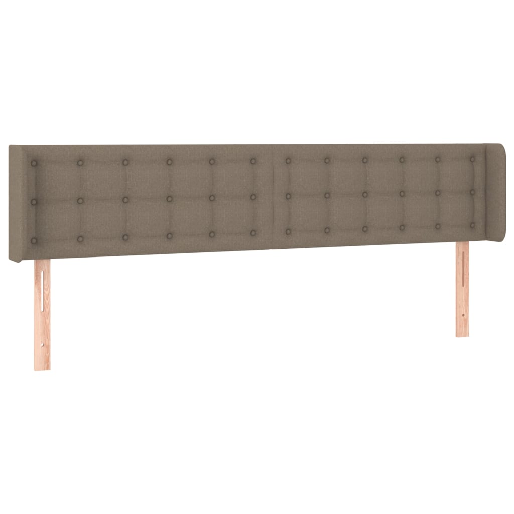 LED uzglavlje smeđesivo 163x16x78/88 cm od tkanine