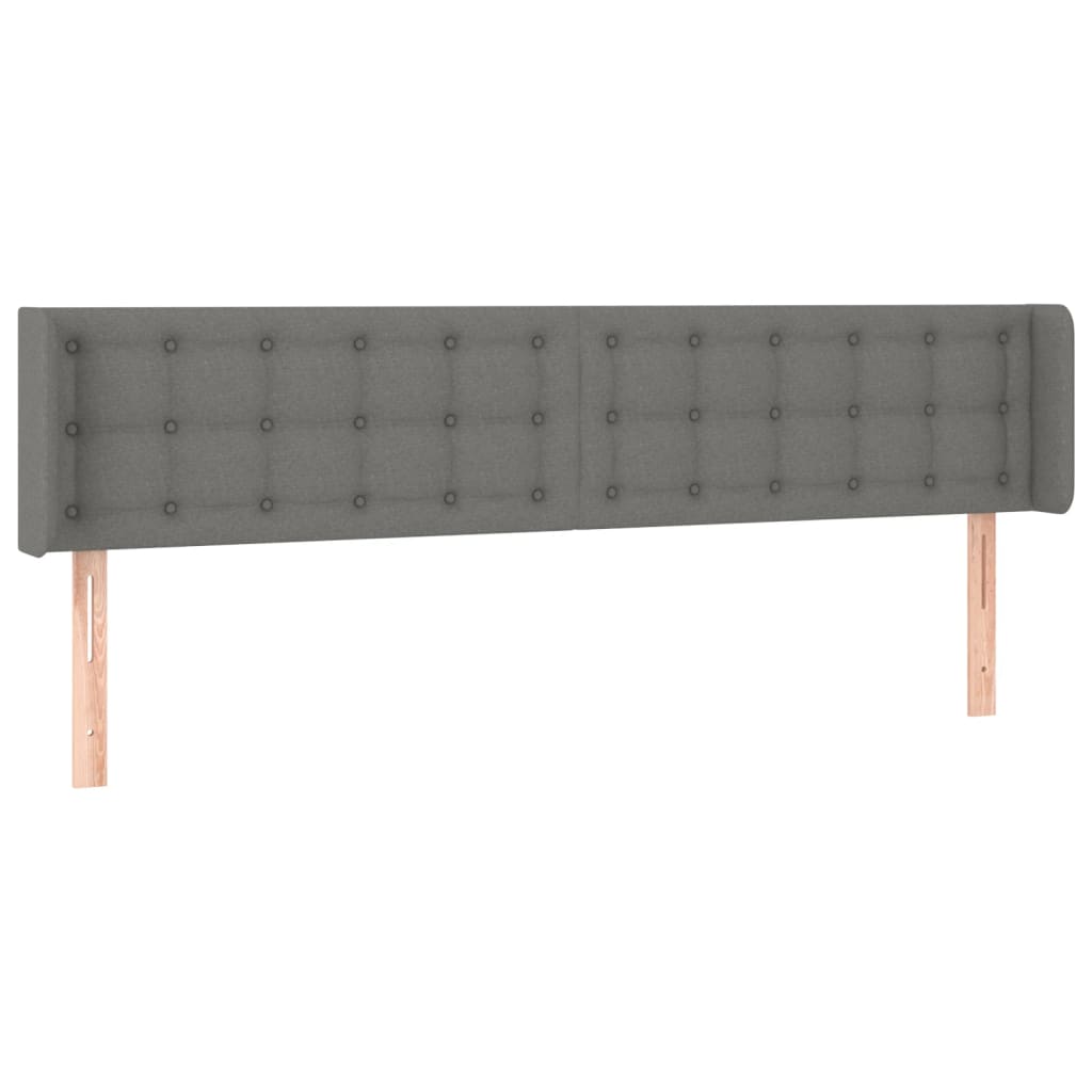 LED uzglavlje tamnosivo 203x16x78/88 cm od tkanine