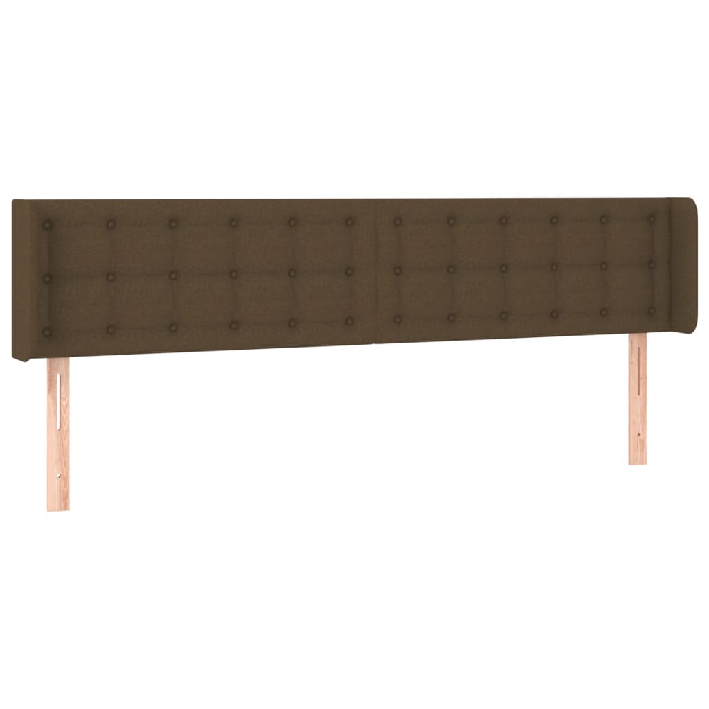 LED uzglavlje tamnosmeđe 203x16x78/88 cm od tkanine
