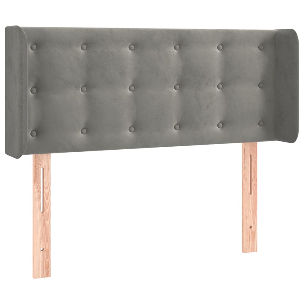 LED uzglavlje svjetlosivo 83x16x78/88 cm baršunasto