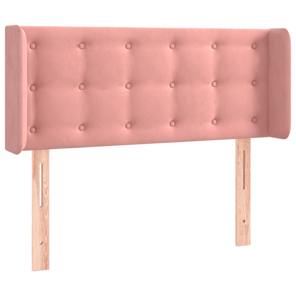 LED uzglavlje ružičasto 93x16x78/88 cm baršunasto