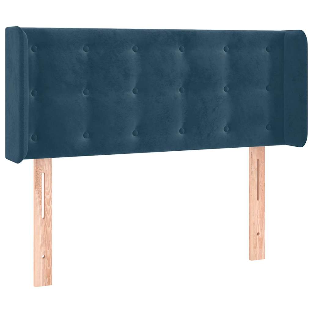 LED uzglavlje tamnoplavo 103x16x78/88 cm baršunasto