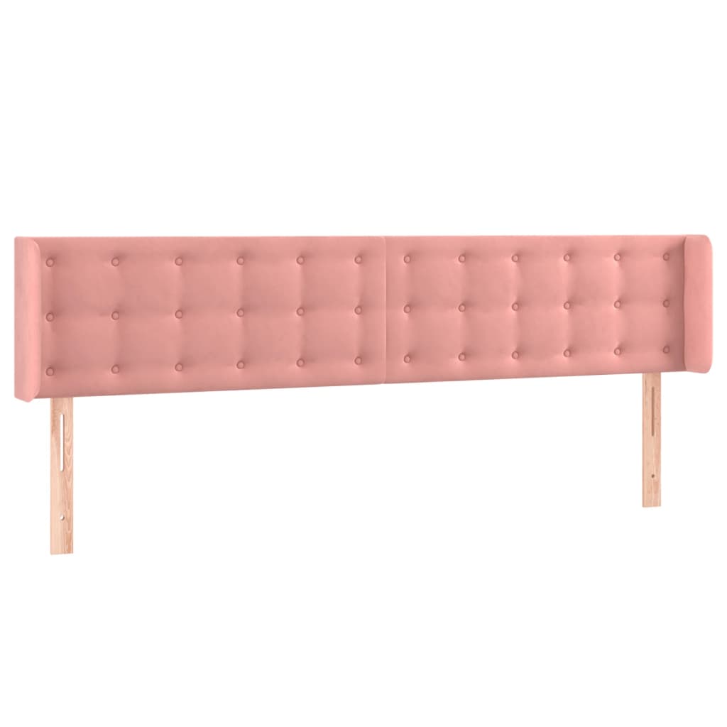 LED uzglavlje ružičasto 183x16x78/88 cm baršunasto
