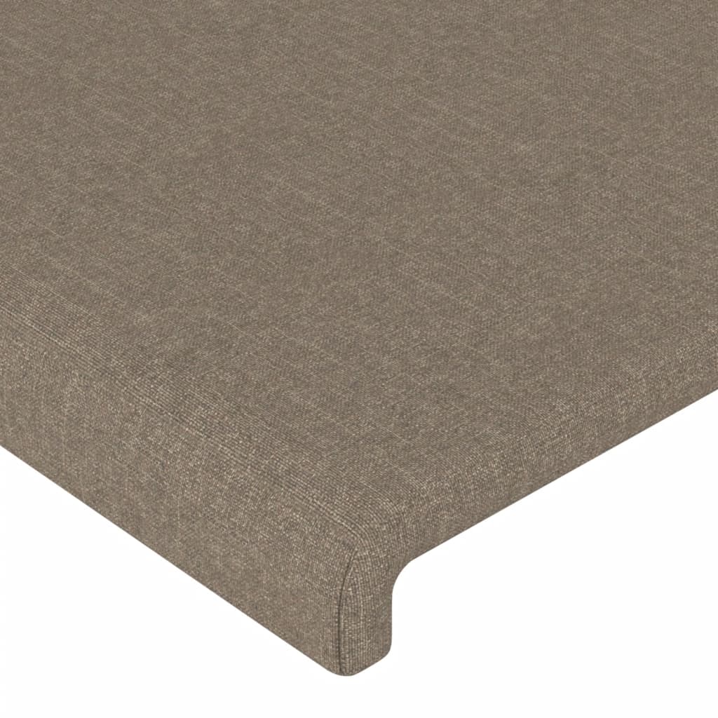 LED uzglavlje smeđesivo 93 x 16 x 118/128 cm od tkanine