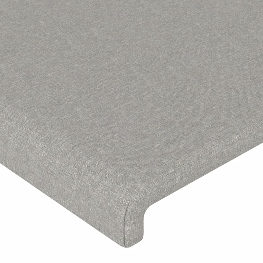 LED uzglavlje svjetlosivo 103 x 16 x 118/128 cm od tkanine