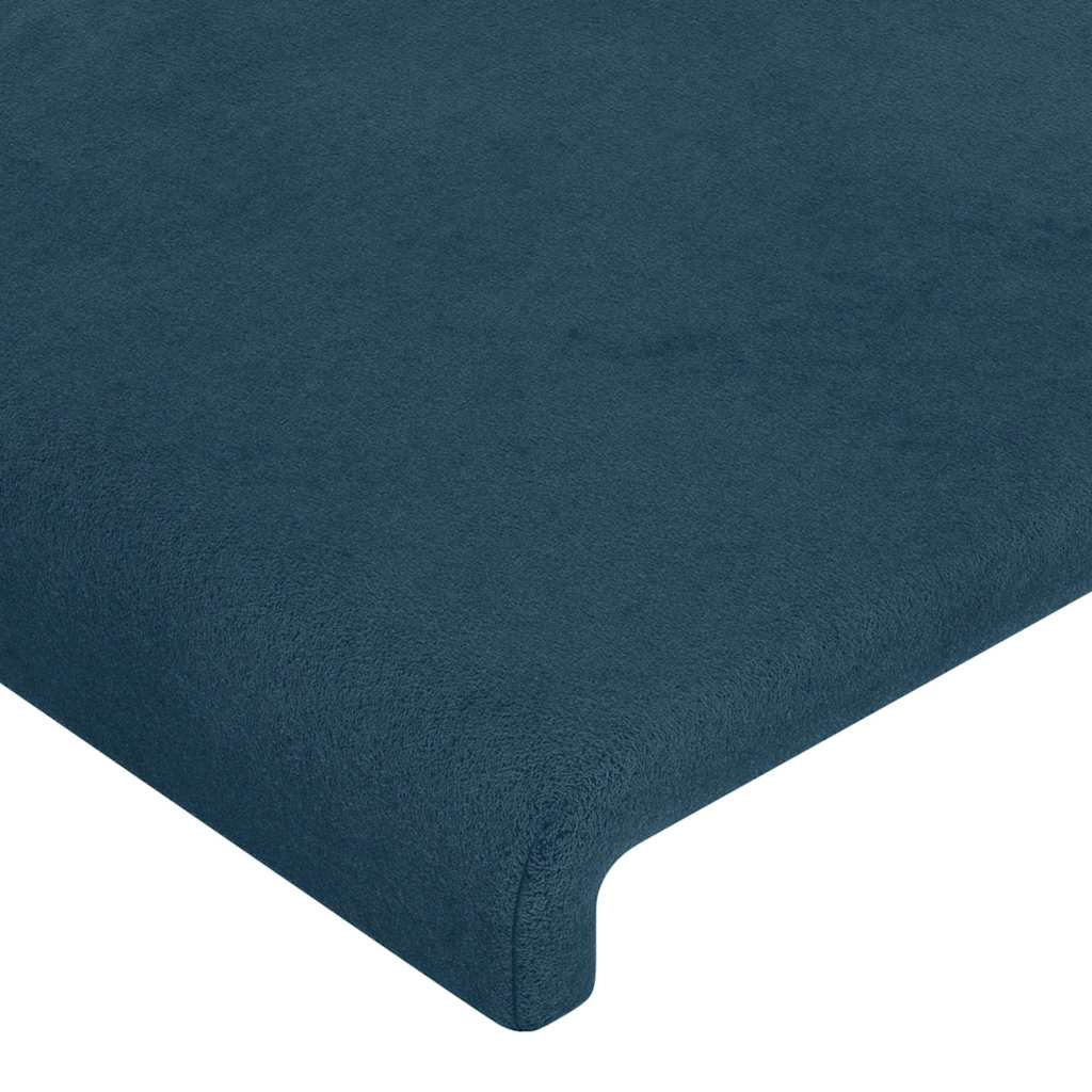 LED uzglavlje tamnoplavo 147x16x118/128 cm baršunasto