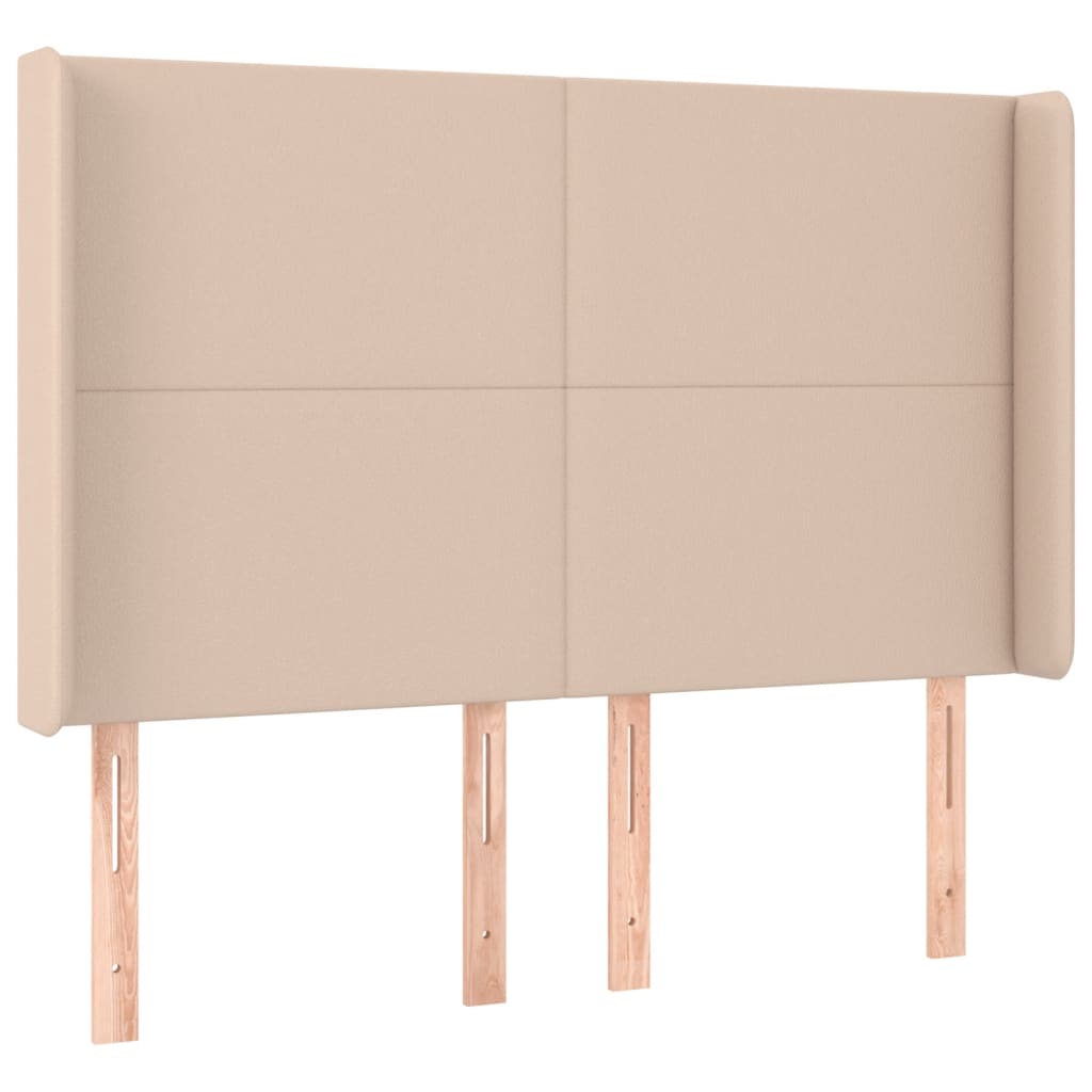 LED uzglavlje boja cappuccina 147x16x118/128cm od umjetna koža