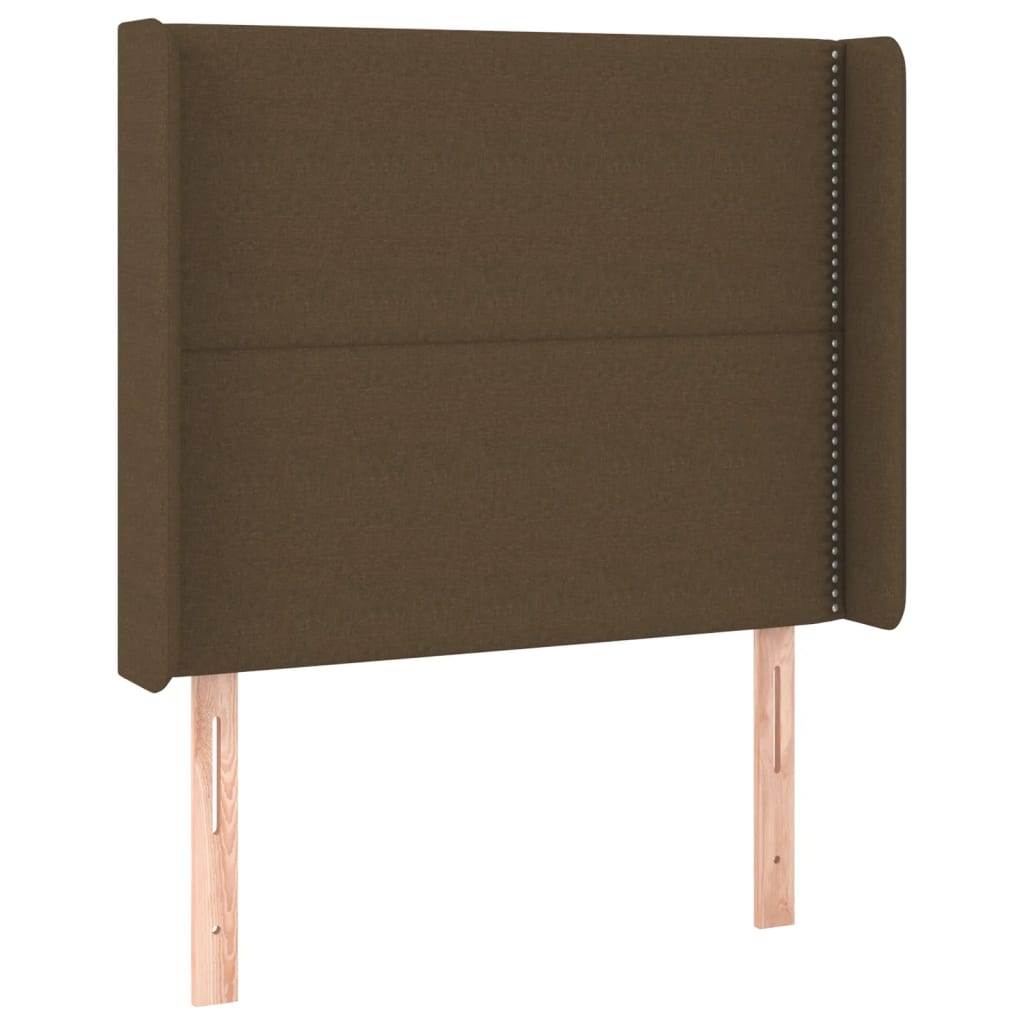 LED uzglavlje tamnosmeđe 93x16x118/128 cm od tkanine