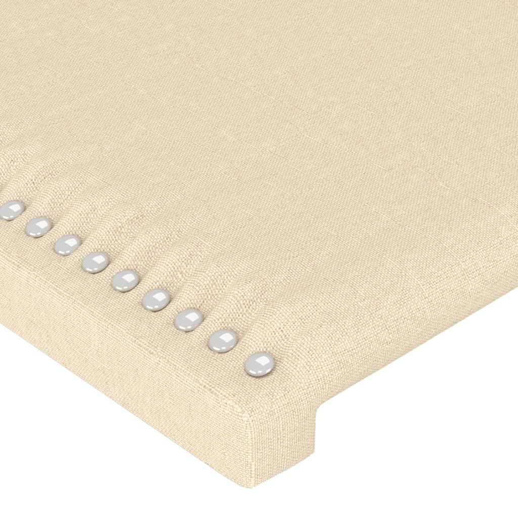 LED uzglavlje krem 93 x 16 x 118/128 cm od tkanine