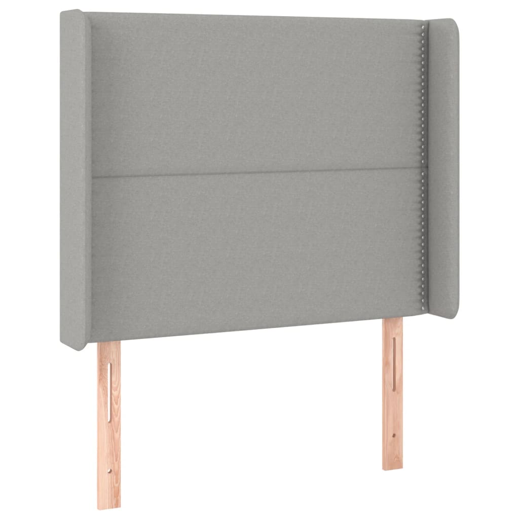 LED uzglavlje svjetlosivo 103 x 16 x 118/128 cm od tkanine