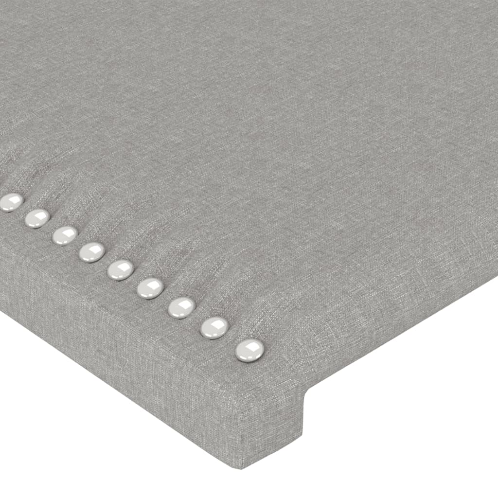 LED uzglavlje svjetlosivo 147 x 16 x 118/128 cm od tkanine