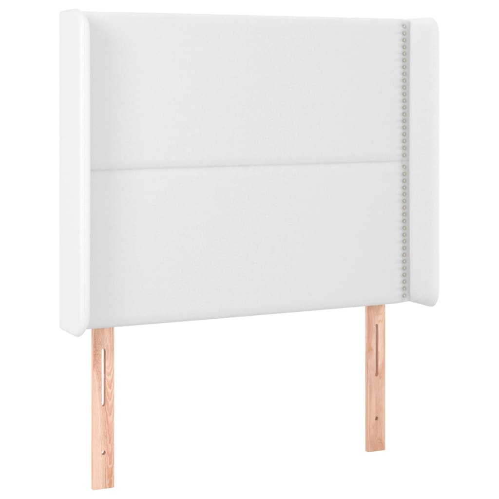LED uzglavlje bijelo 103x16x118/128 cm od umjetne kože