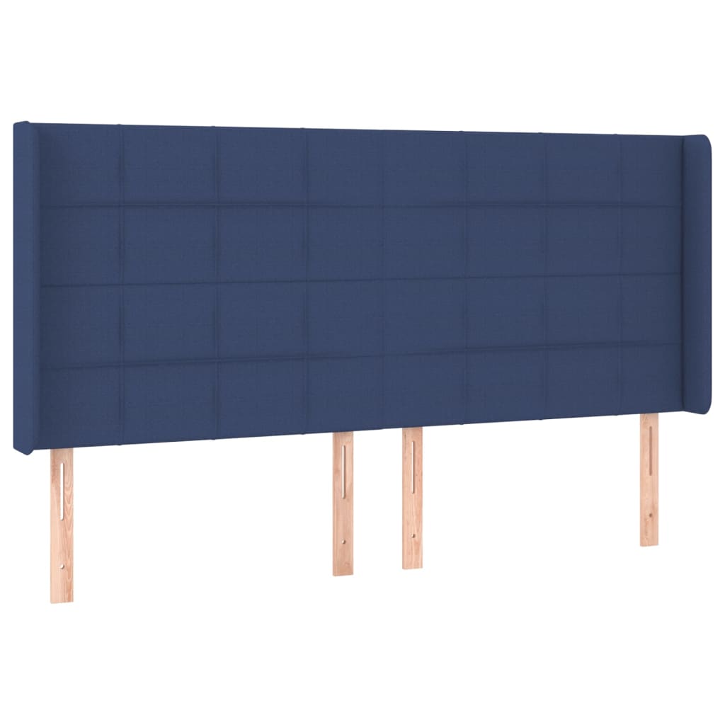 LED uzglavlje plavo 183 x 16 x 118/128 cm od tkanine