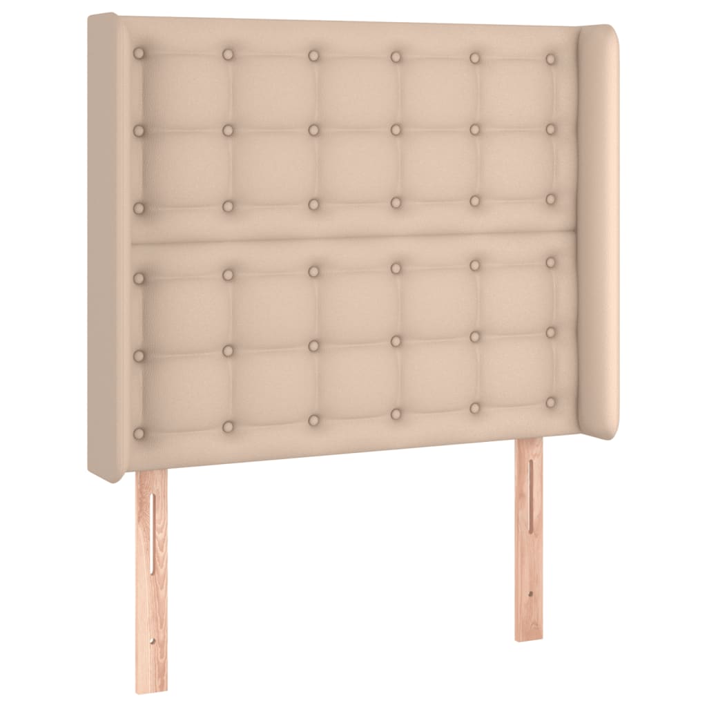 LED uzglavlje boja cappuccina 103x16x118/128 cm od umjetna koža