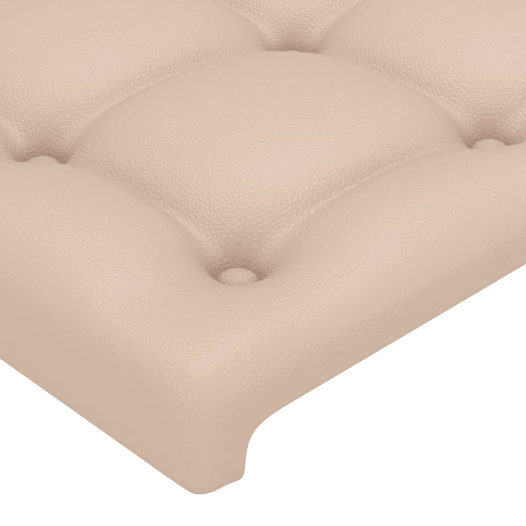 LED uzglavlje boja cappuccina 103x16x118/128 cm od umjetna koža
