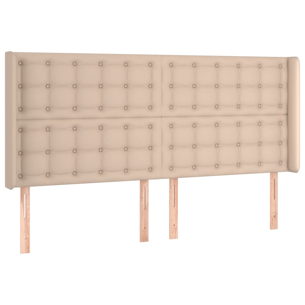 LED uzglavlje boja cappuccina 183x16x118/128cm od umjetna koža
