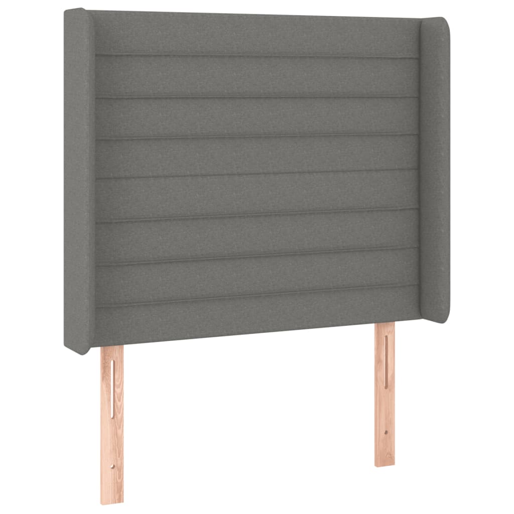 LED uzglavlje tamnosivo 83 x 16 x 118/128 cm od tkanine