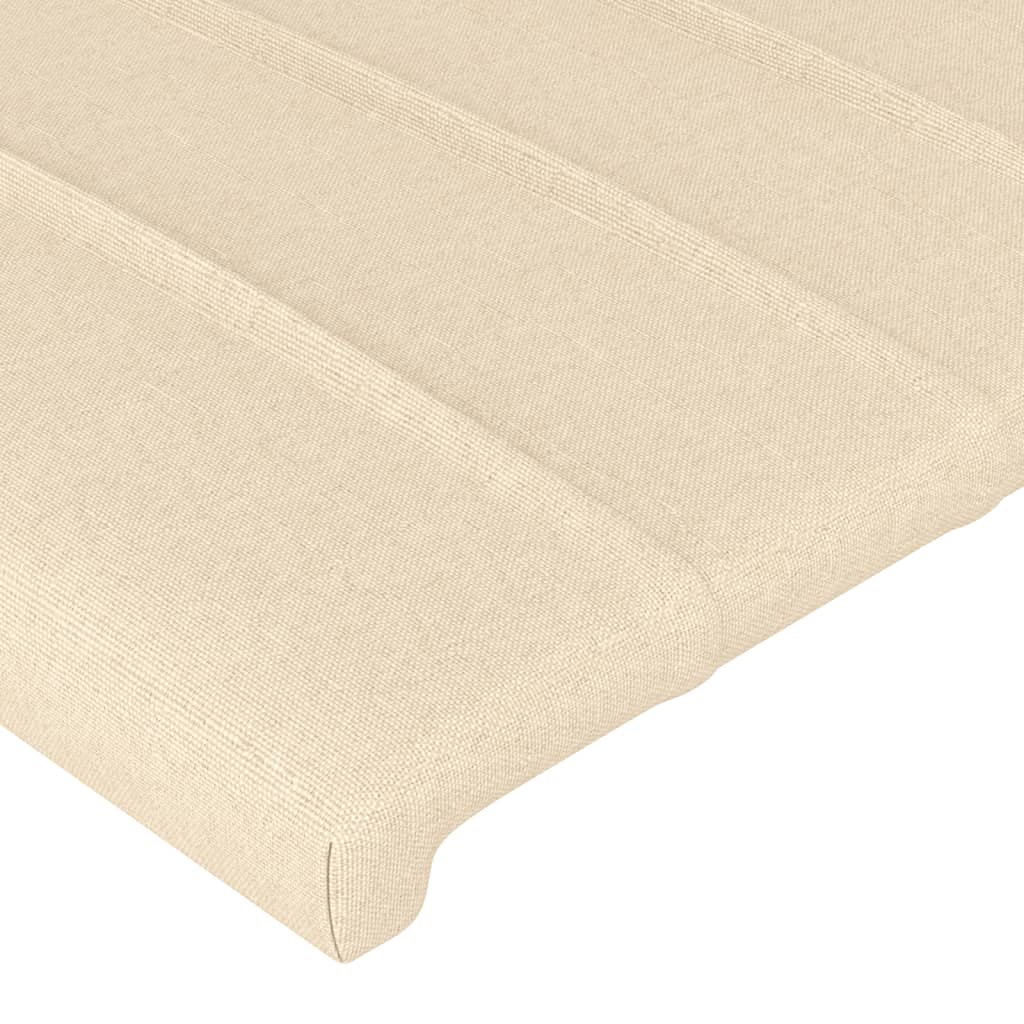 LED uzglavlje krem 83 x 16 x 118/128 cm od tkanine