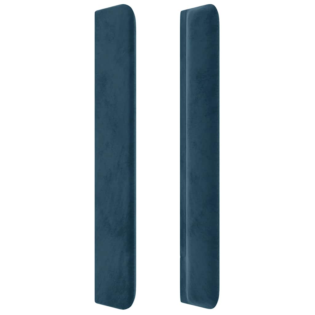 LED uzglavlje tamnoplavo 103x16x118/128 cm baršunasto