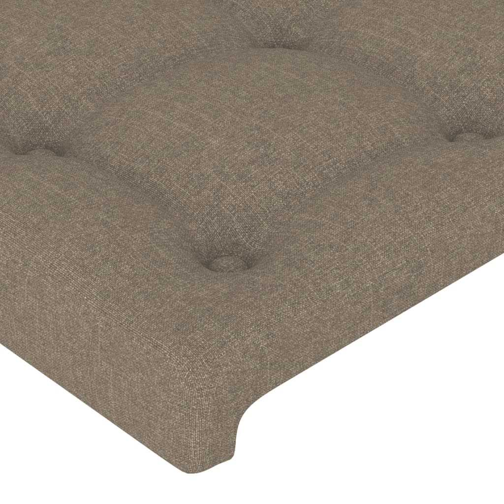 LED uzglavlje smeđesivo 93 x 16 x 118/128 cm od tkanine