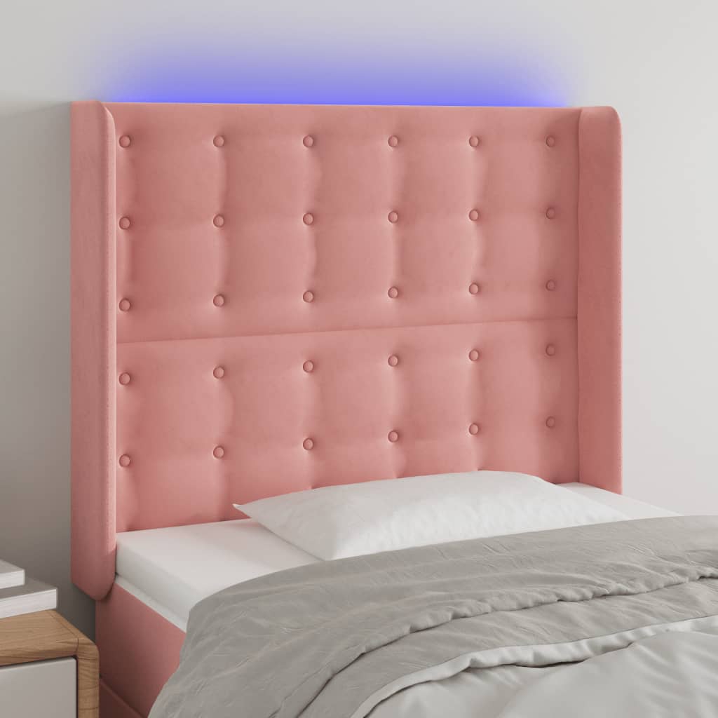 LED uzglavlje baršunasto