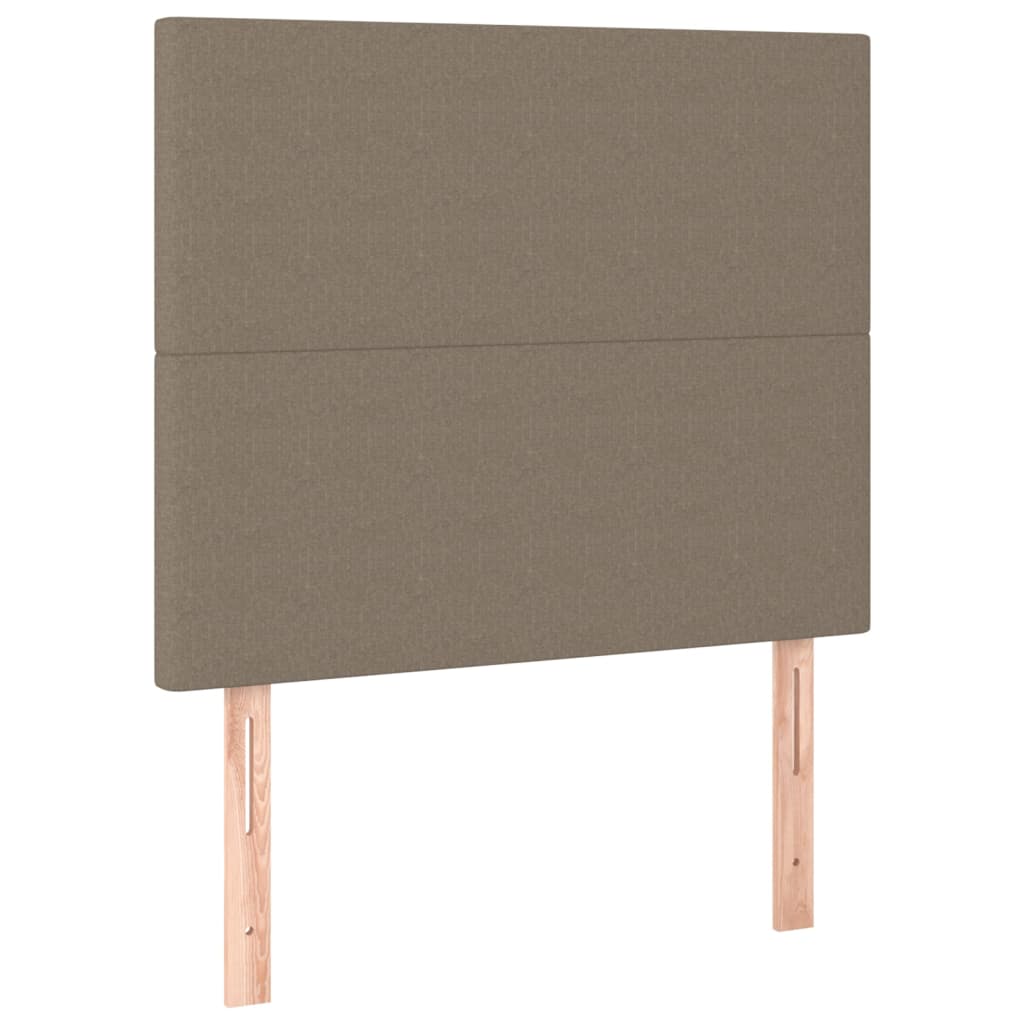 Krevet s oprugama i madracem smeđesivi 80x200 cm od tkanine
