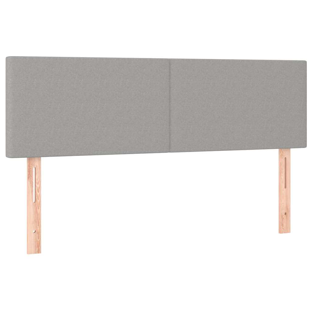 Krevet box spring s madracem svjetlosivi 140x200 cm od tkanine