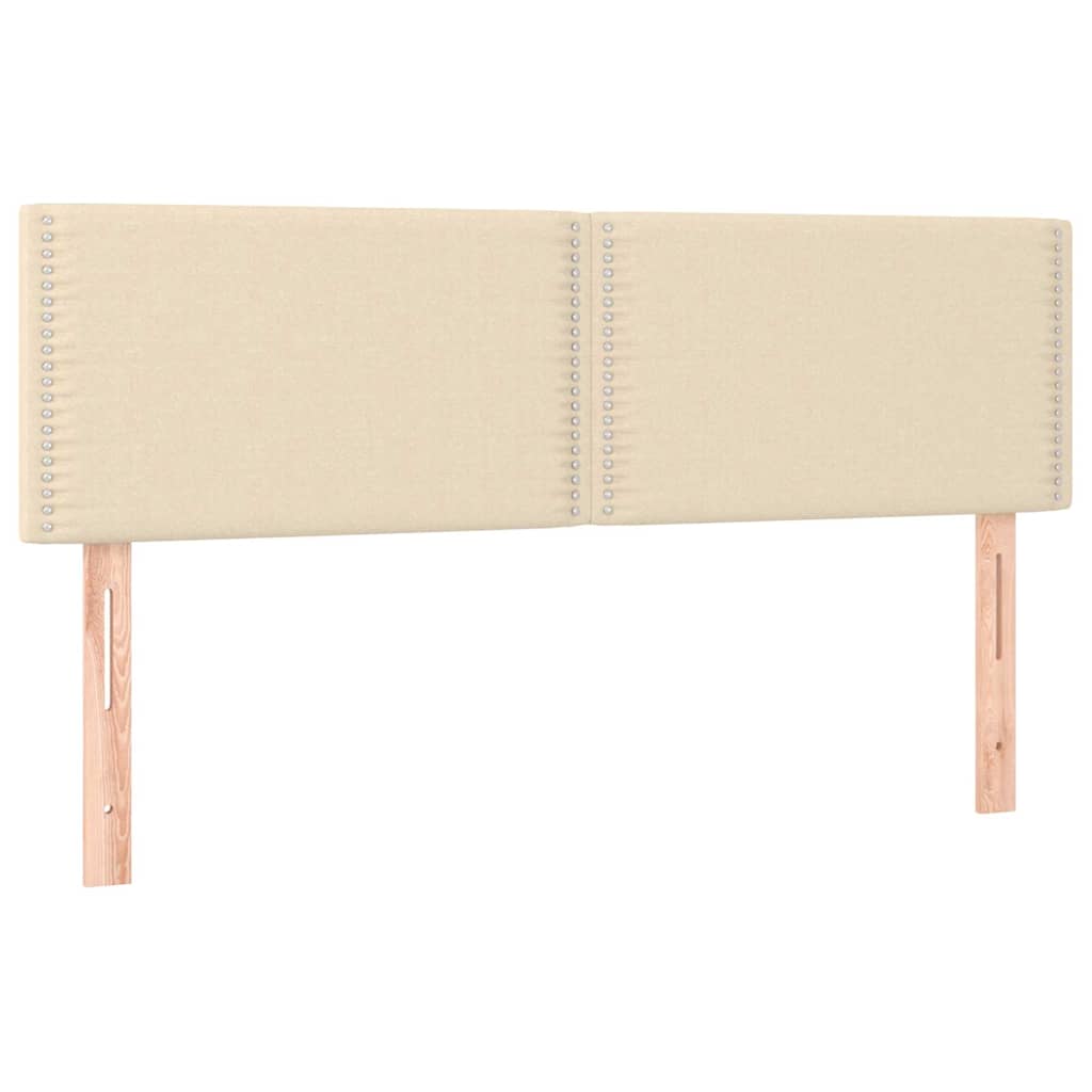 Krevet s oprugama i madracem krem 140x200 cm od tkanine