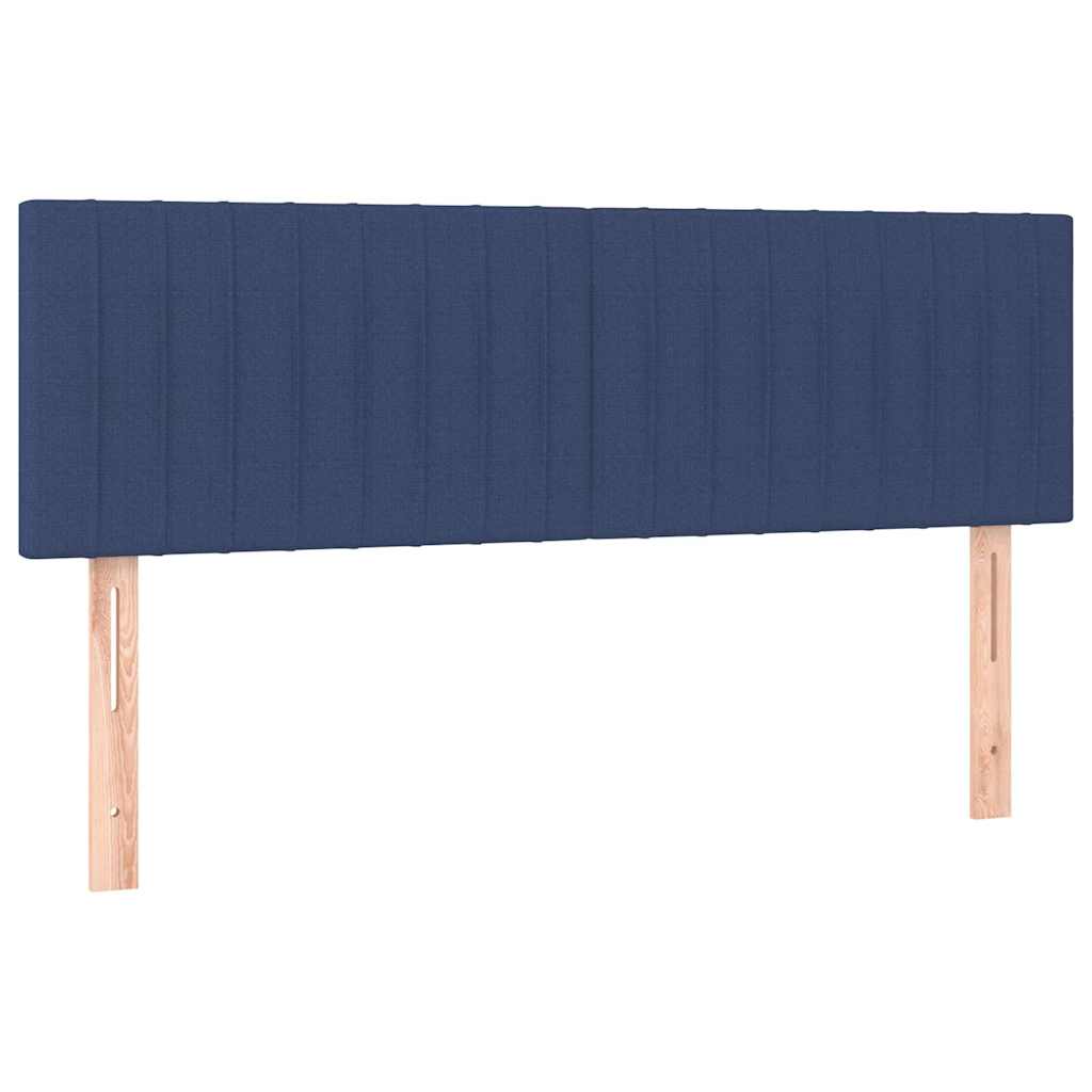 Krevet s oprugama i madracem plavi 140x200 cm od tkanine