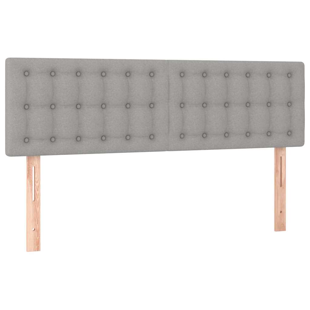Krevet box spring s madracem svjetlosivi 140x200 cm od tkanine
