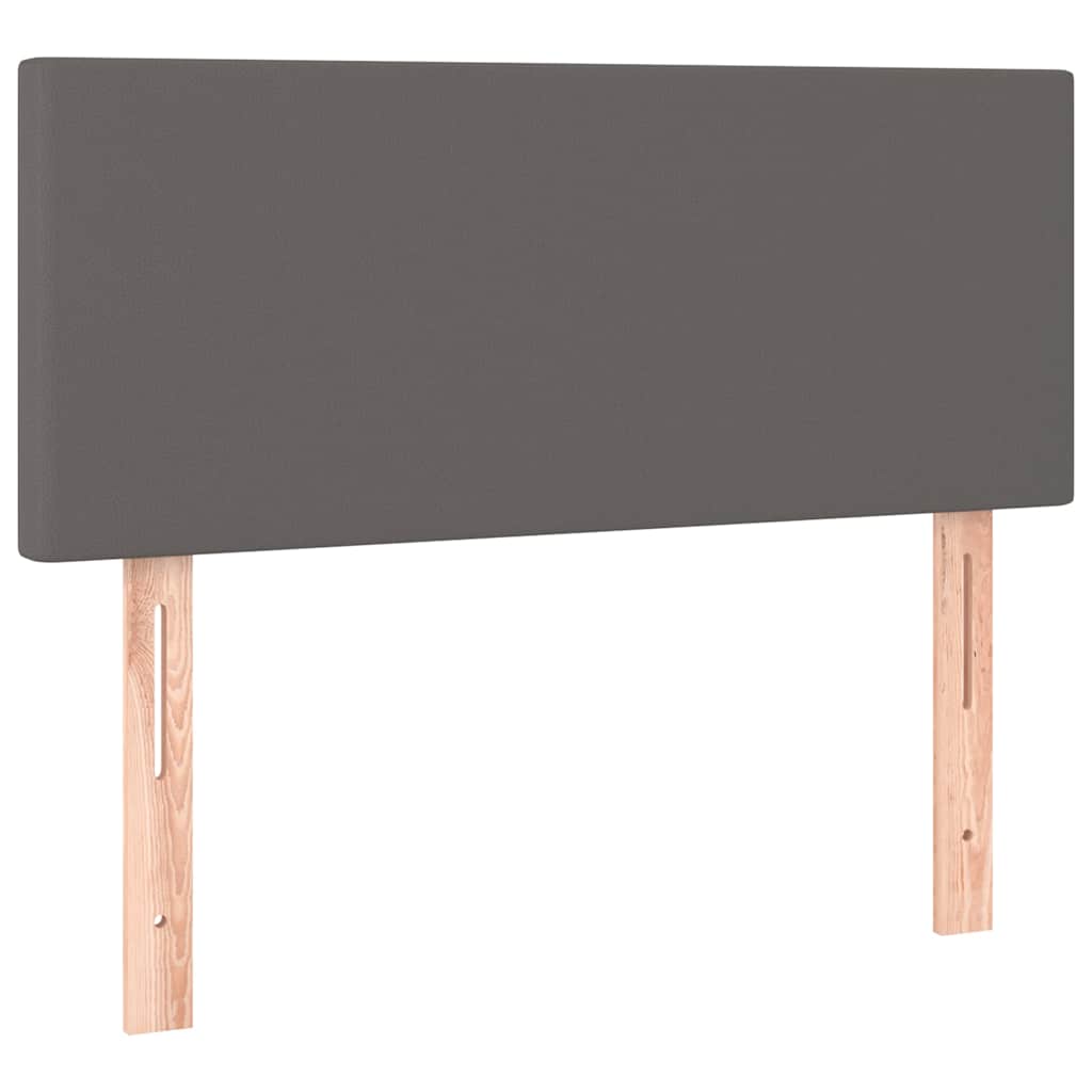 Krevet s oprugama i madracem sivi 80 x 200 cm od umjetne kože