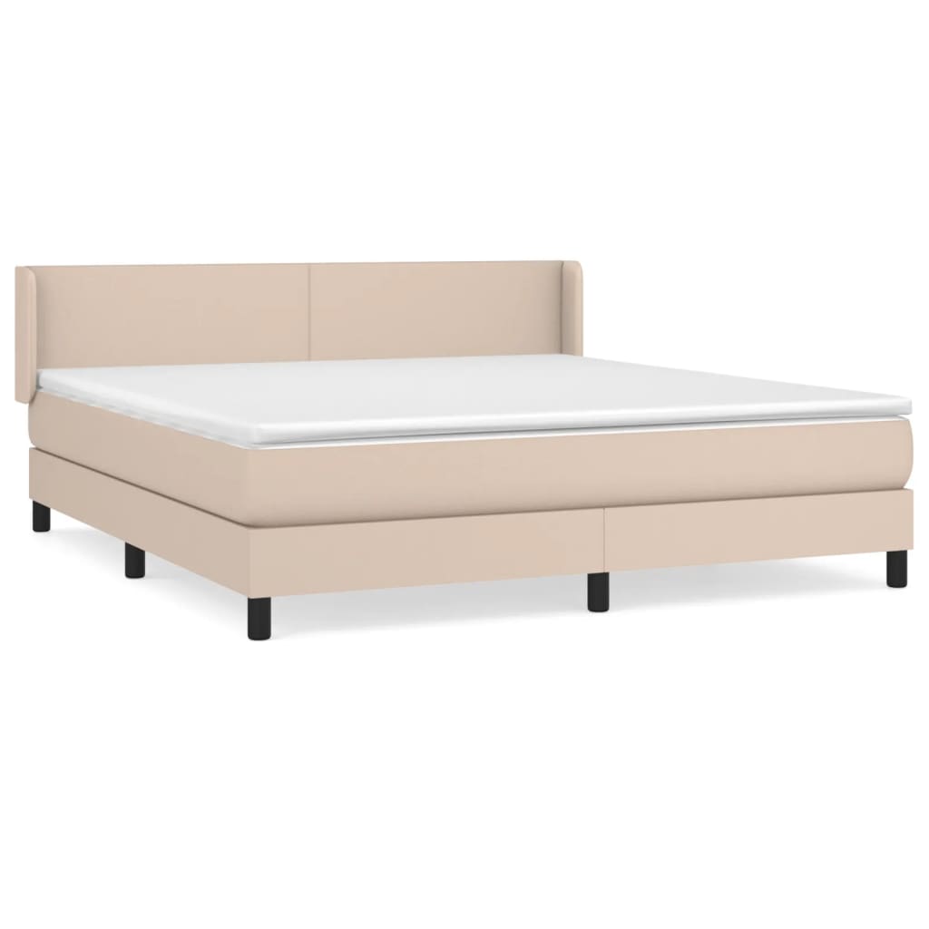Krevet box spring s madracem cappuccino 180x200 cm umjetna koža