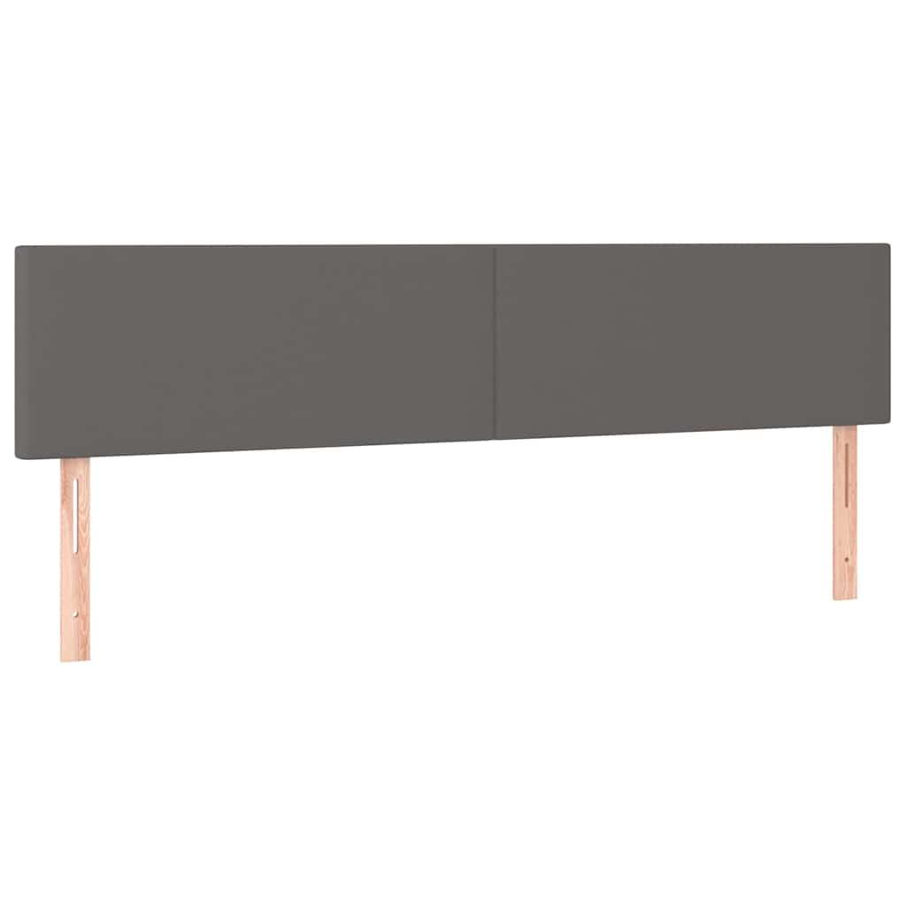Krevet s oprugama i madracem sivi 200x200 cm od umjetne kože