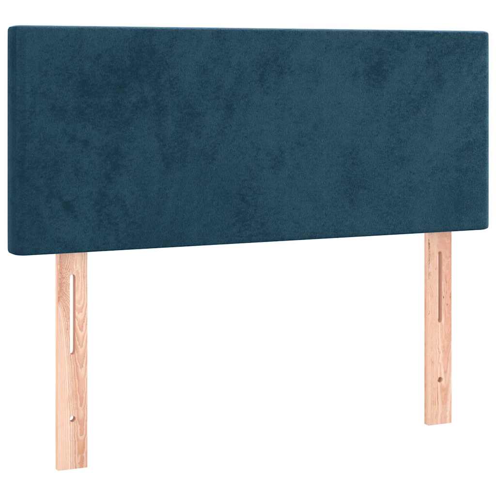 Box spring krevet s madracem tamnoplavi 100x200 cm baršunasti
