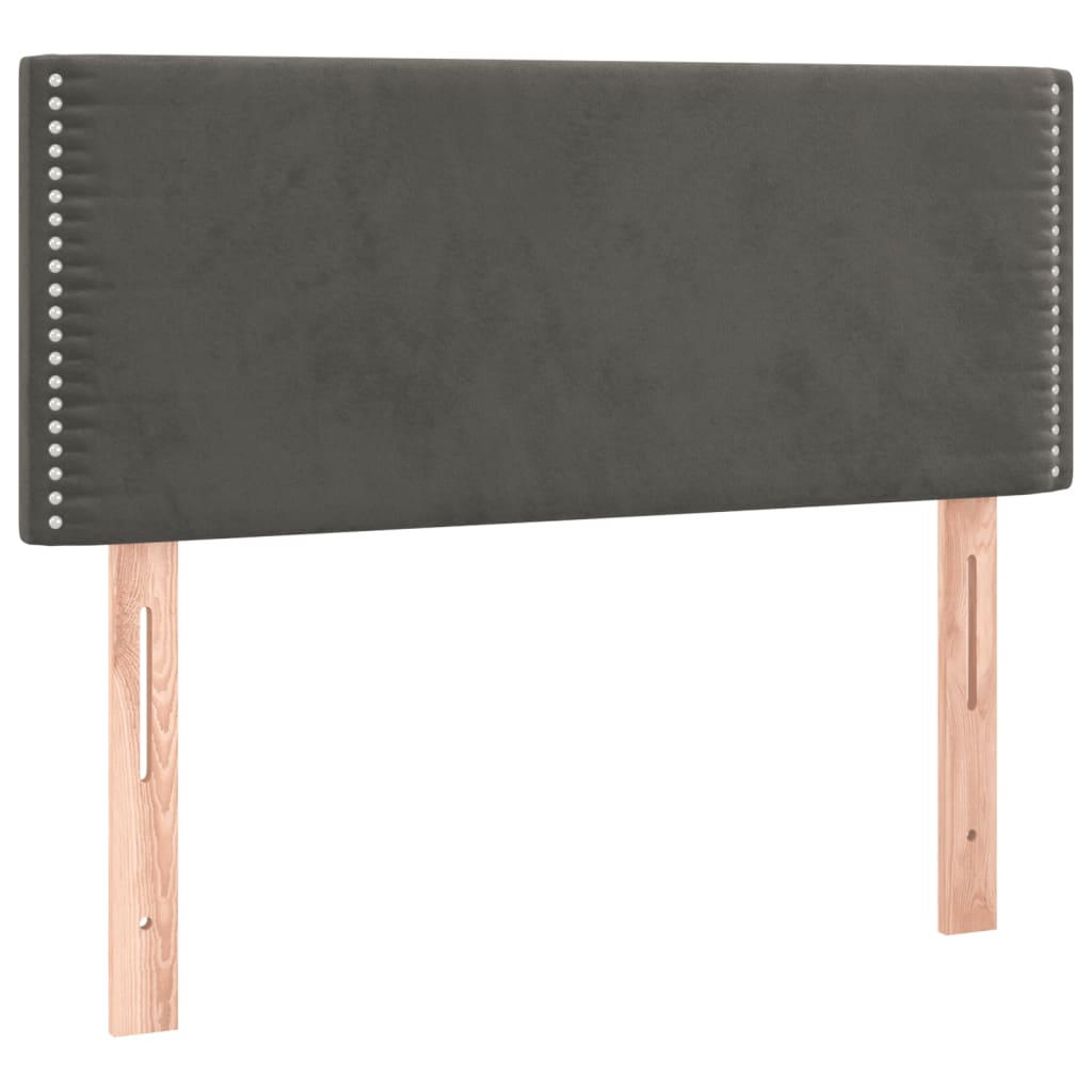 Box spring krevet s madracem tamnosivi 100x200 cm baršunasti