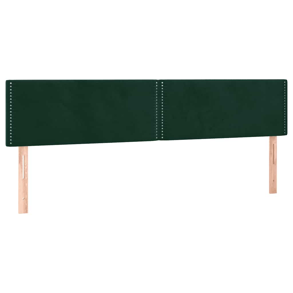 Krevet s oprugama i madracem tamnozeleni 180x200 cm baršunasti