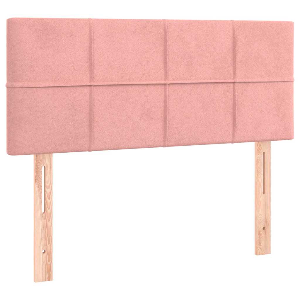 Box spring krevet s madracem ružičasti 80 x 200 cm baršunasti