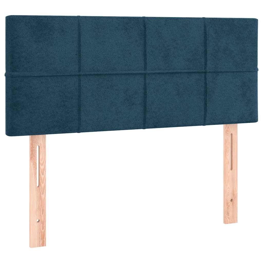 Box spring krevet s madracem tamnoplavi 100x200 cm baršunasti