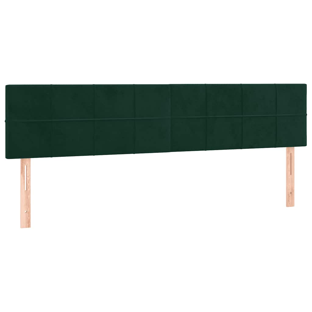 Krevet s oprugama i madracem tamnozeleni 200x200 cm baršunasti