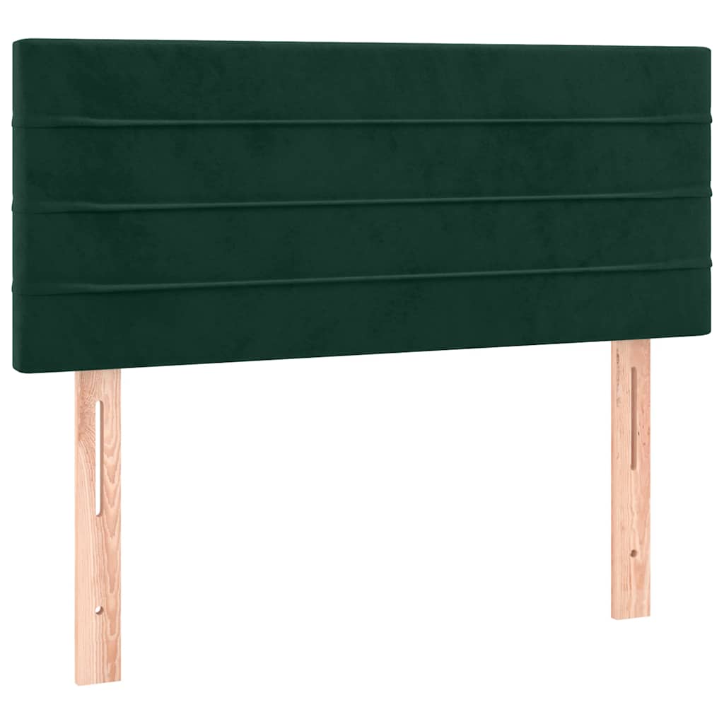 Box spring krevet s madracem tamnozeleni 100x200 cm baršunasti