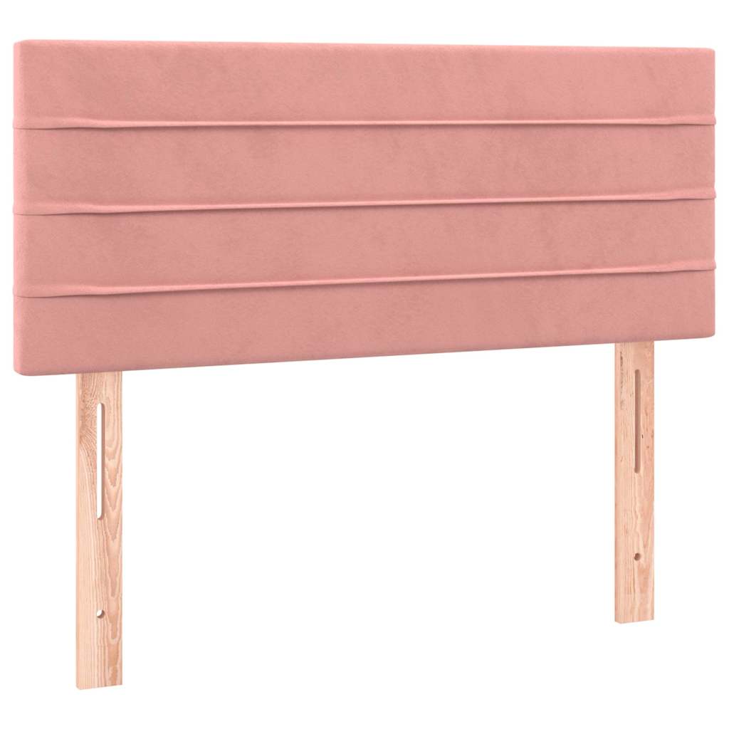 Box spring krevet s madracem ružičasti 100x200 cm baršunasti