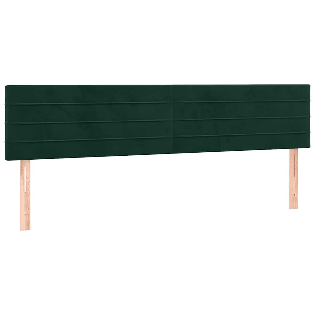 Krevet s oprugama i madracem tamnozeleni 180x200 cm baršunasti