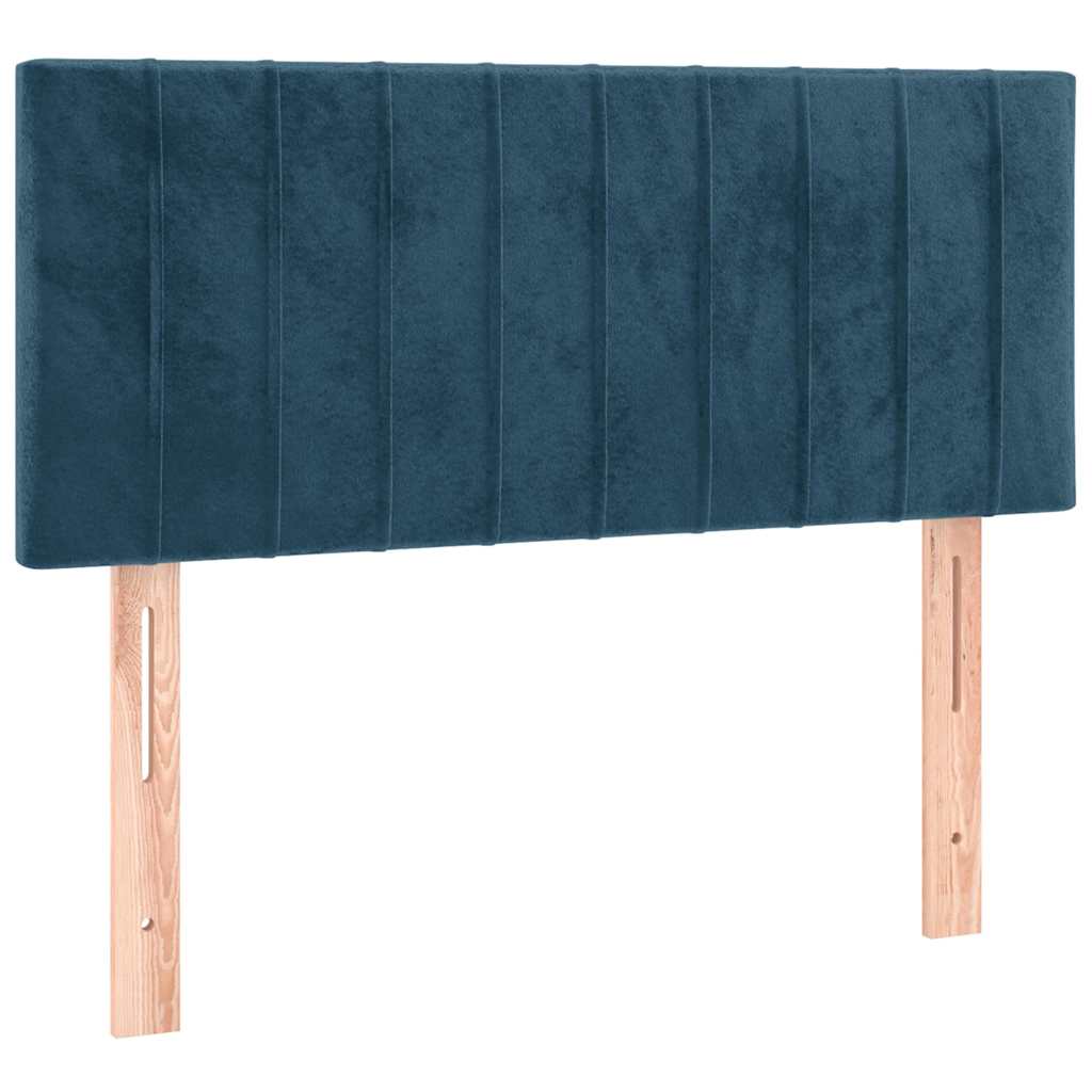 Box spring krevet s madracem tamnoplavi 80 x 200 cm baršunasti