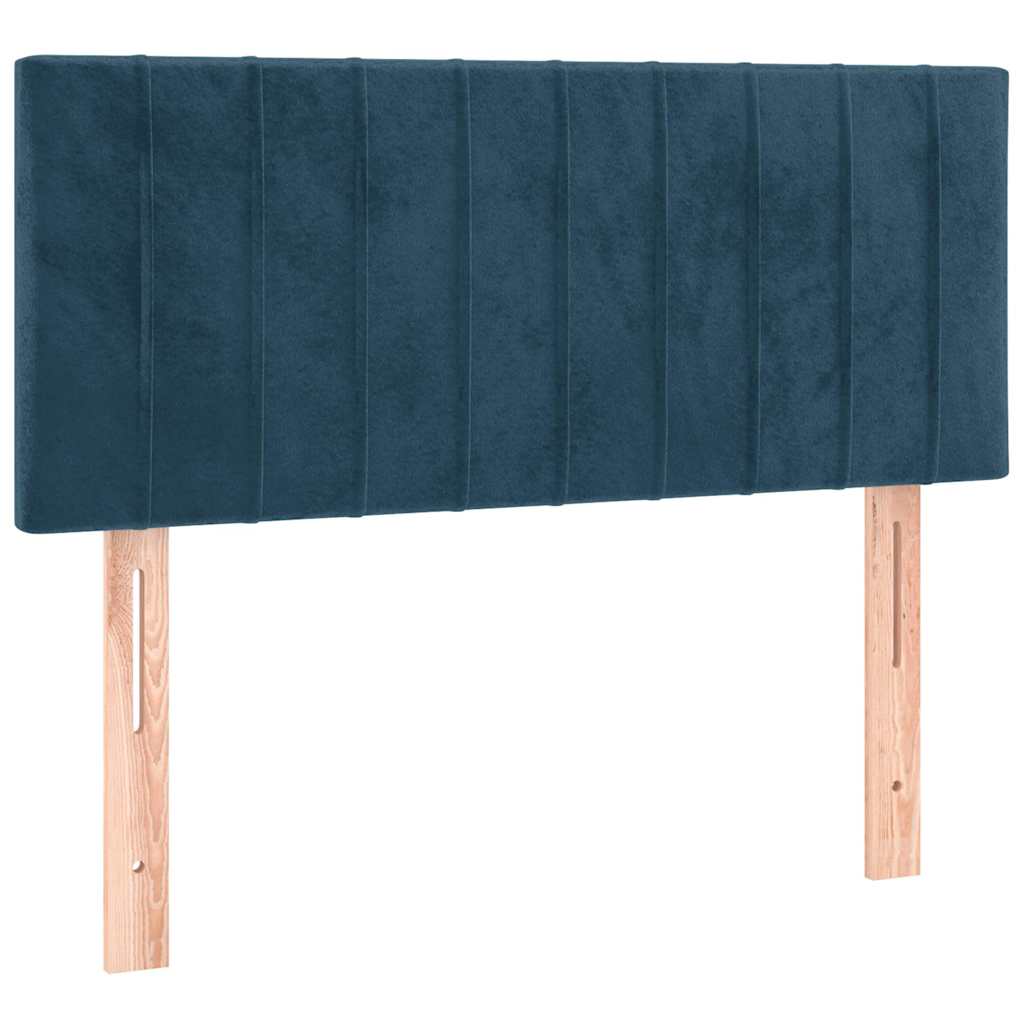 Box spring krevet s madracem tamnoplavi 100x200 cm baršunasti