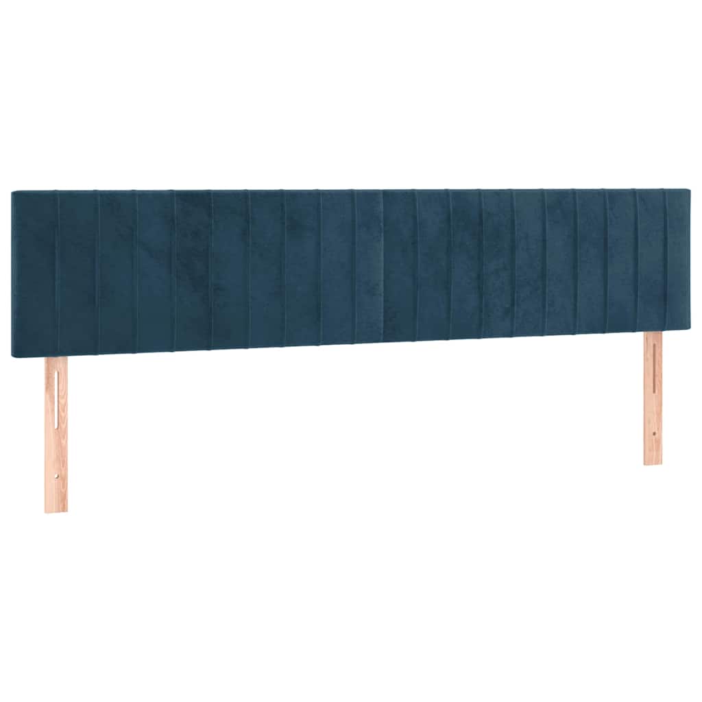 Krevet s oprugama i madracem tamnoplavi 180x200 cm baršunasti