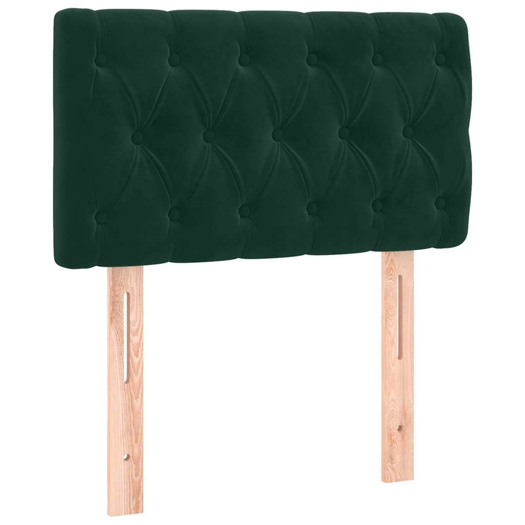 Box spring krevet s madracem tamnozeleni 80 x 200 cm baršunasti