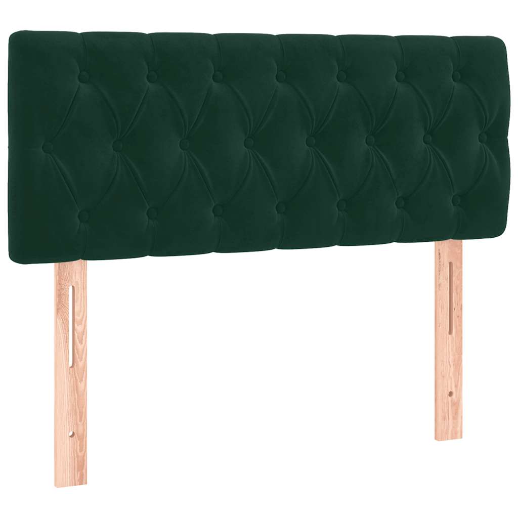 Box spring krevet s madracem tamnozeleni 90x190 cm baršunasti